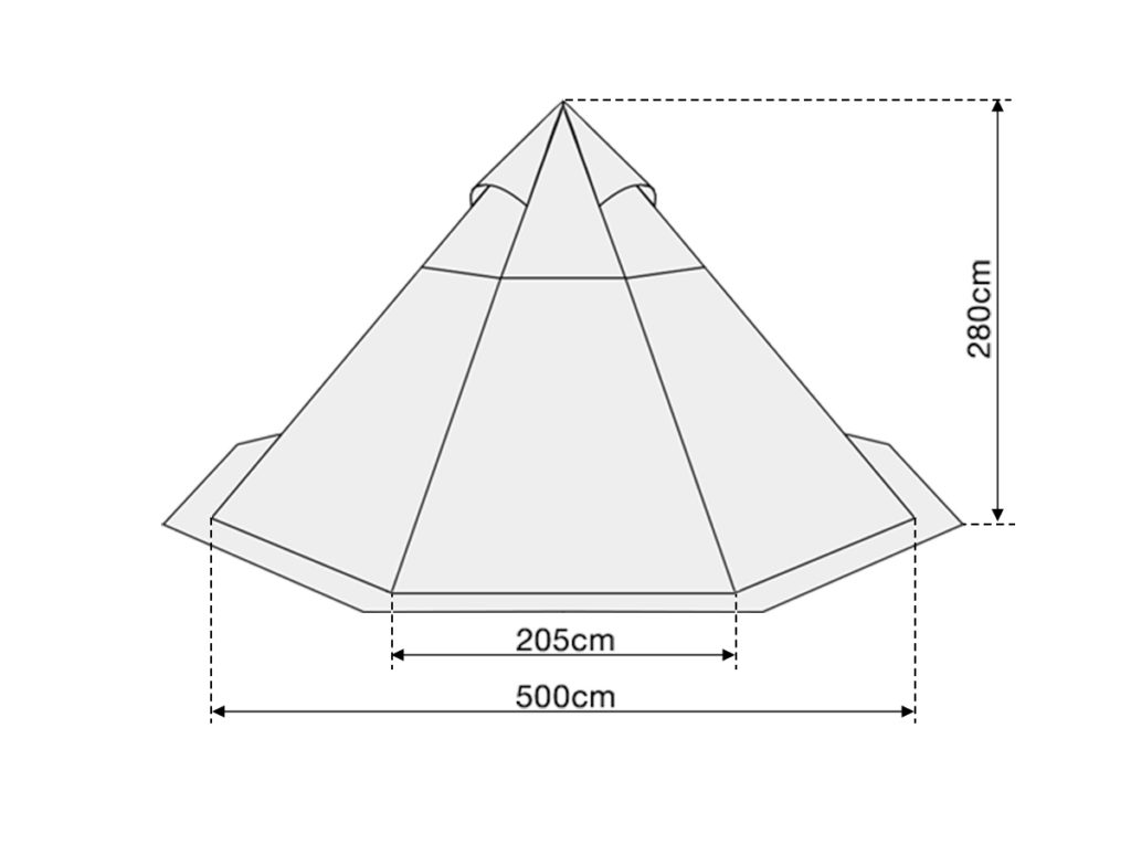 フィールドア『ワンポールテント500』