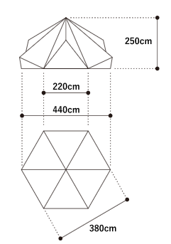 ゼインアーツ ゼクーMのサイズ