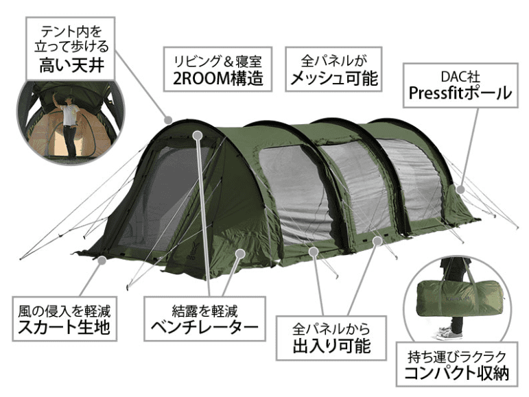 DODのカマボコテント3Mのブログ・口コミ紹介