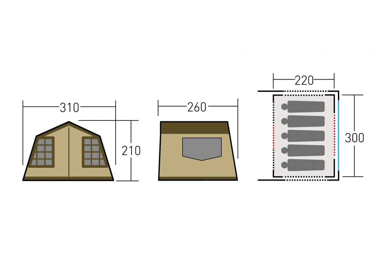 オガワ『オーナーロッジ タイプ52R』のサイズ・スペック