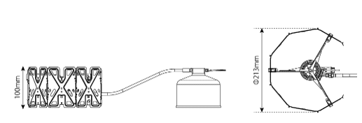 スノーピーク『ヤエンストーブナギ』のサイズ・スペック