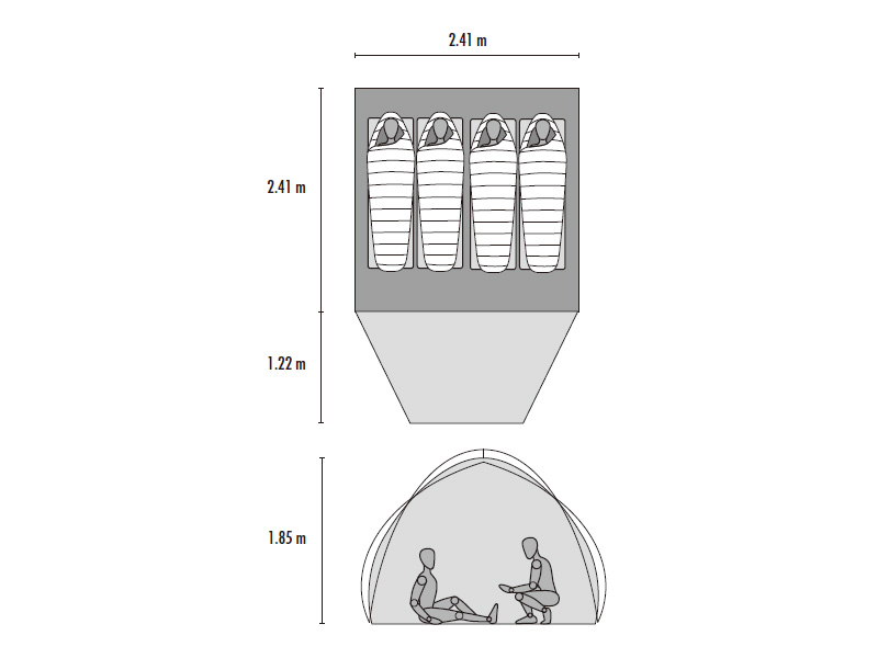 MSR『ハビチュード4』のサイズ・スペック