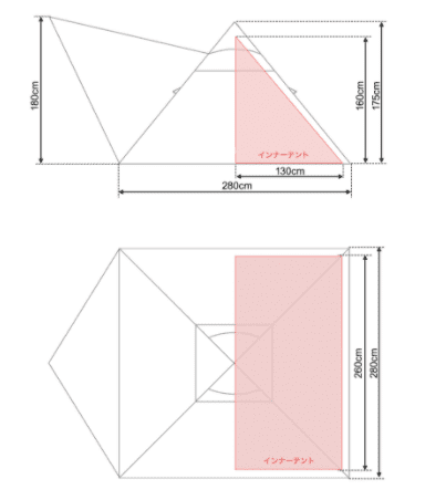 フィールドア『フォークテント280プラス』のブログ・口コミ紹介