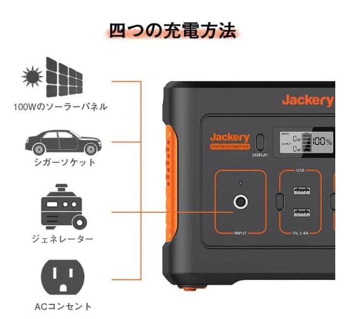 Jackery『ポータブル電源４００』のブログと口コミレビュー